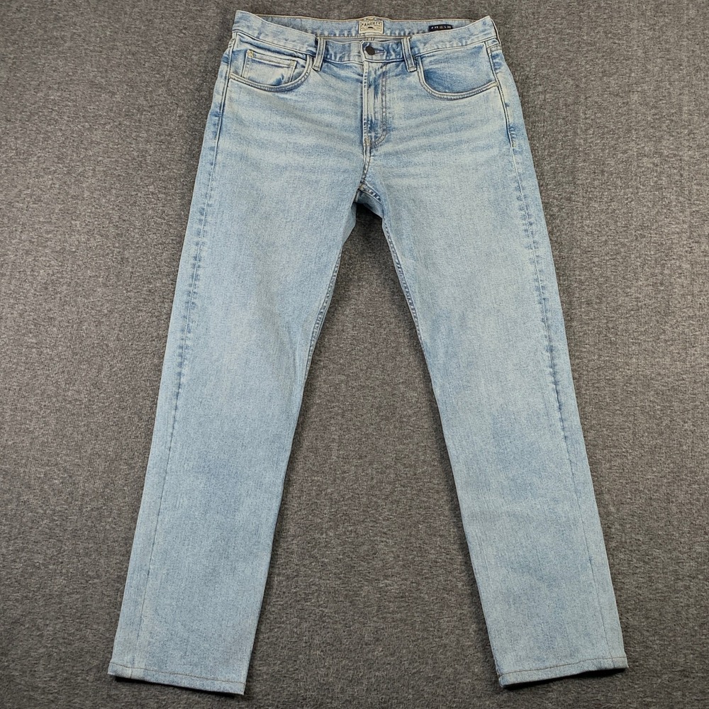 Faherty Denim Jeans Men 32x30 Light Blue East Lake Wash Indigo Modern Preppy